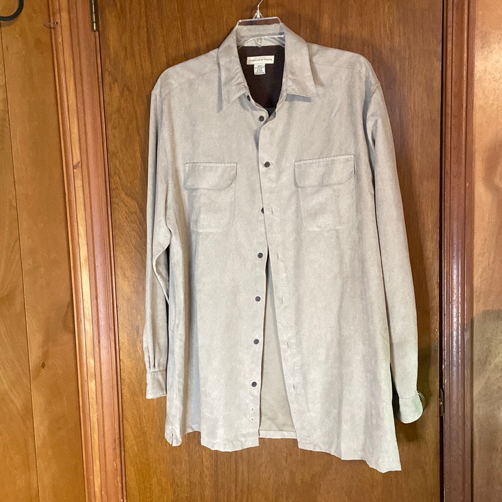 Preswick & Moore Men’s Tall Faux Suede Shirt Jacket